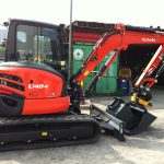 Kubota U48 5 tonn med gummibelter 2012-modell.